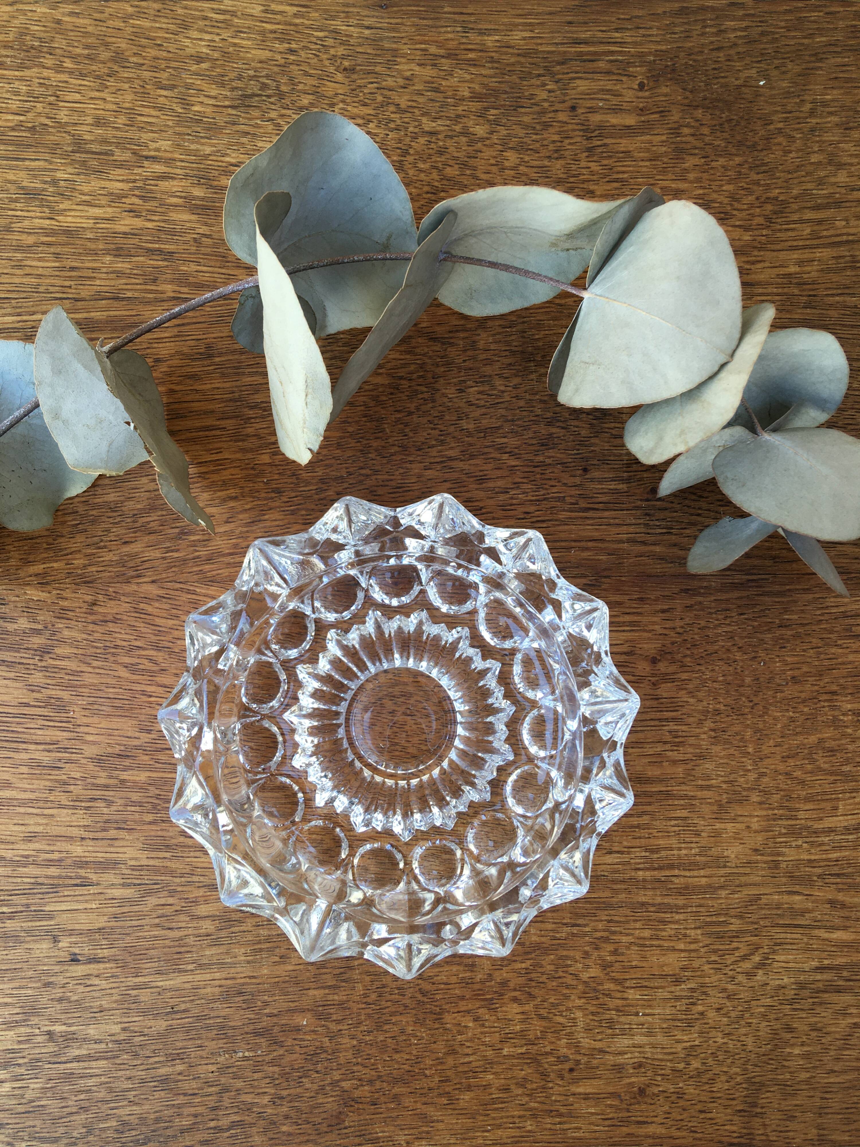 Molded glass ashtray