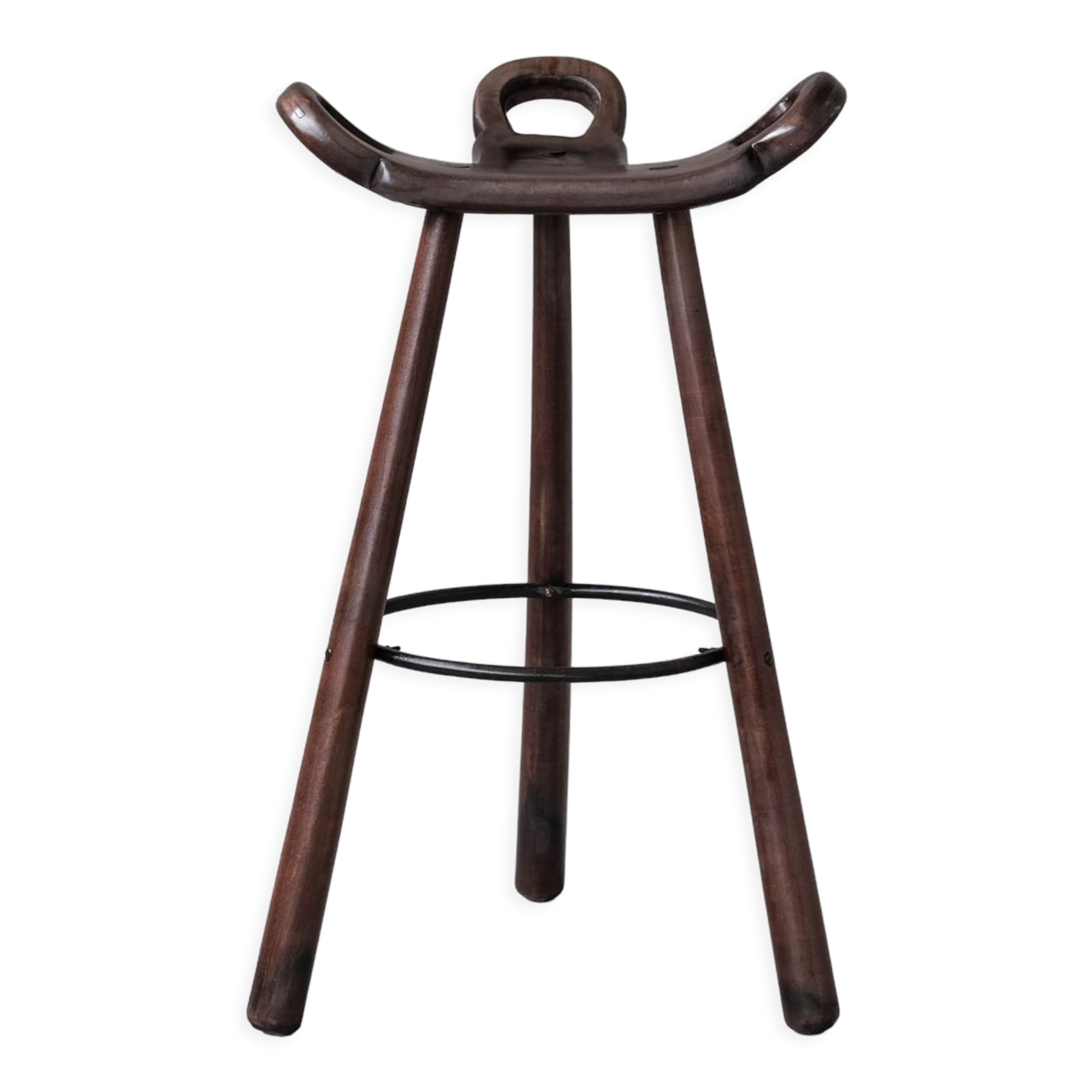 Brutalist Mid-Century 'Marbella' Bar Stool (2 Available)
