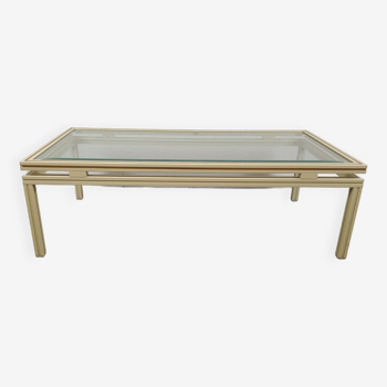 Glass and metal coffee table Pierre Vandel