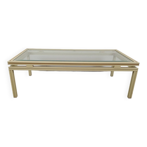 Table basse verre et métal Pierre Vandel