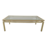 Table basse verre et métal Pierre Vandel