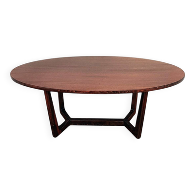 Table basse/banc vintage, années 1960, Tchécoslovaquie – Acajou