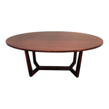 Table basse/banc vintage, années 1960, Tchécoslovaquie – Acajou