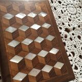 Wooden box encrusted with mother-of-pearl