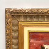 Still life painting with bouquet