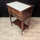 Pair of Louis XVI style mahogany bedside tables