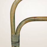 Pair of curved bamboo armchairs