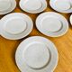 11 Assiettes à dessert en grès moucheté vintage
