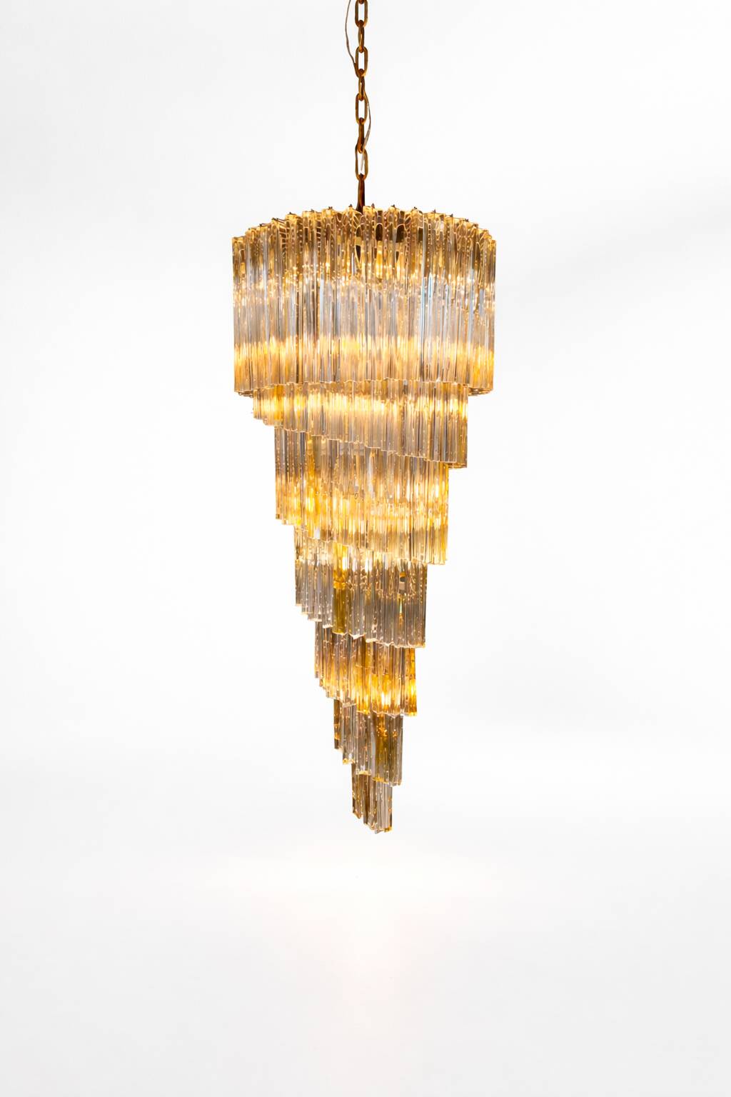 Monumental large chandelier Venini Murano glass 140cm