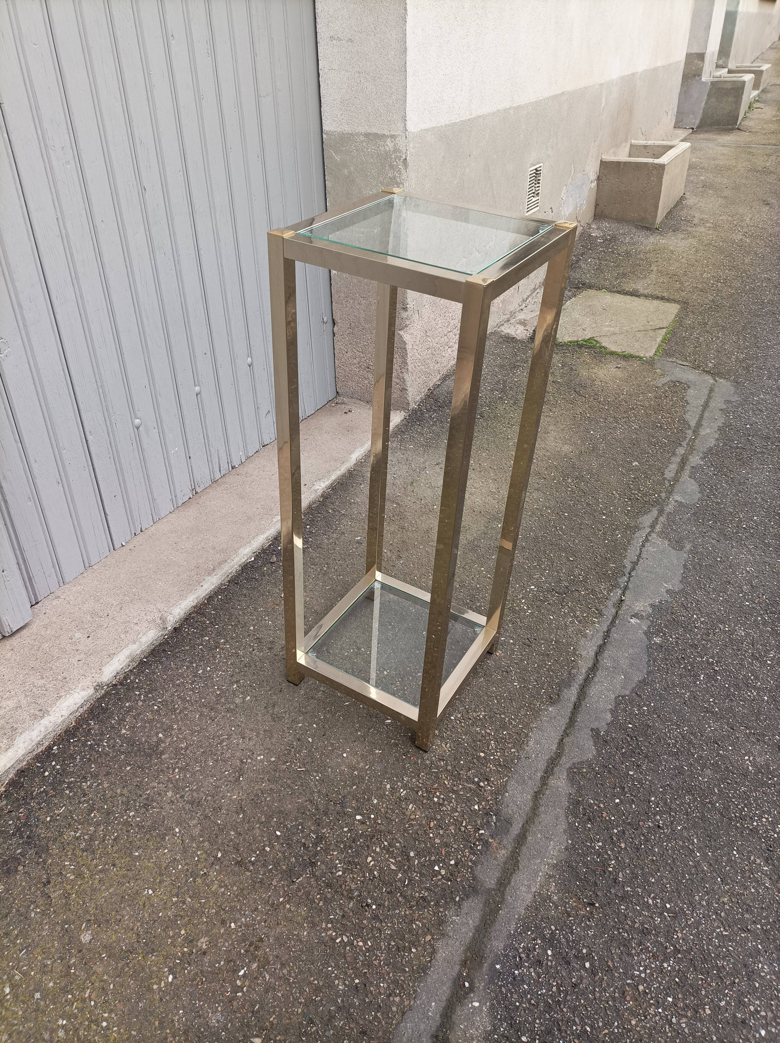 Vintage metal and glass column