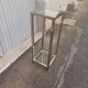 Vintage metal and glass column