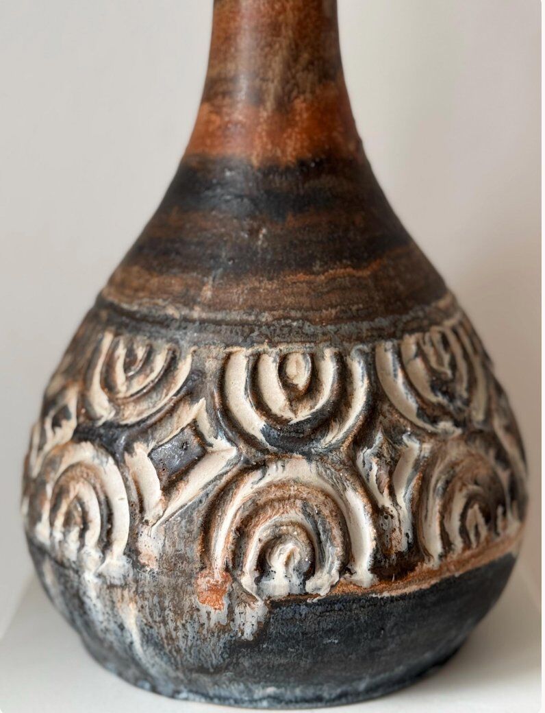 Lampe de table en grès de poterie danoise par Birte Vedel Howards, années 1960.