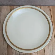 Set of 2 antique Limoges porcelain plates – Golden friezes