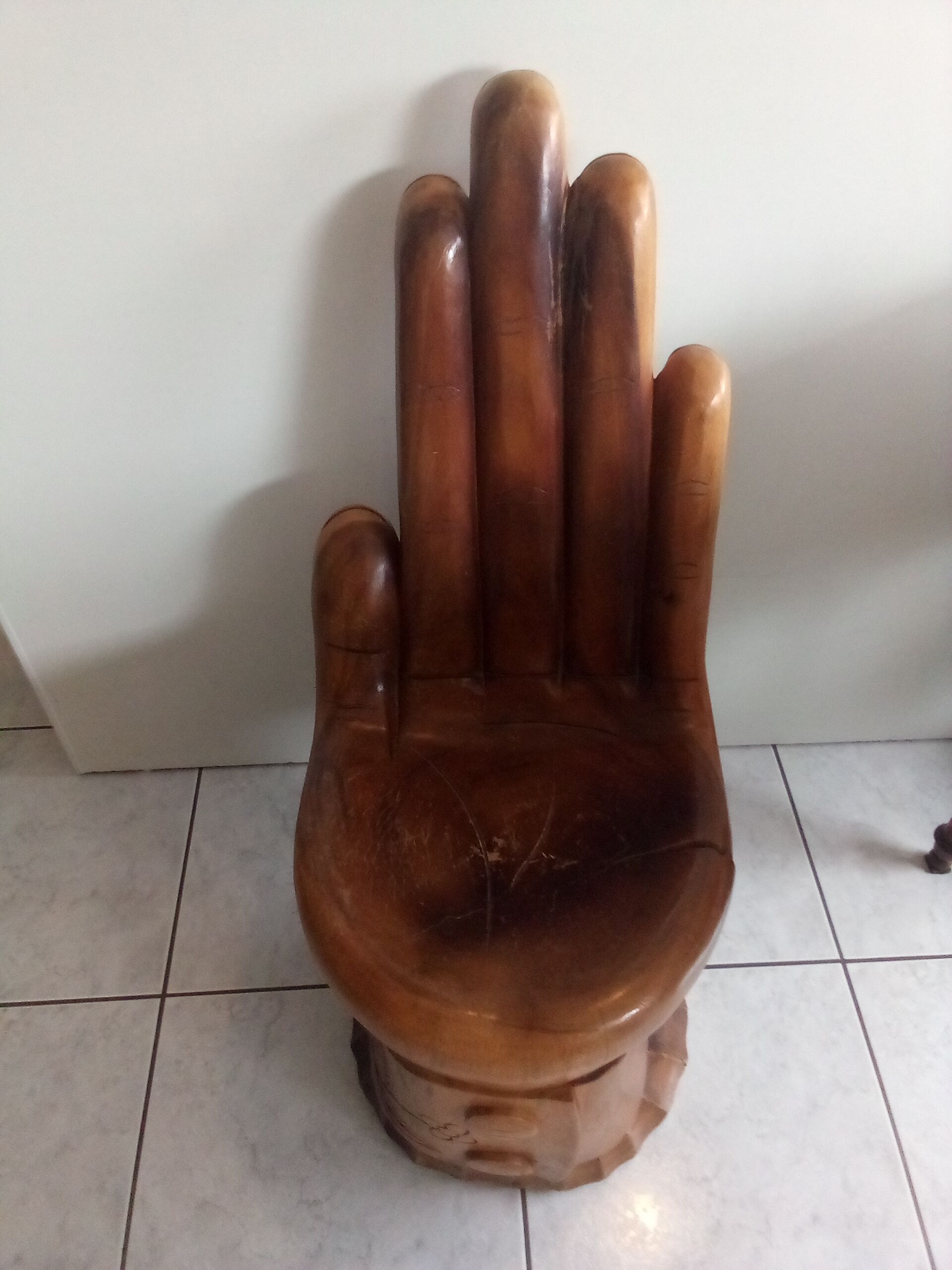 Mahogany chair Buddha hand 60
