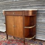 Mahogany console and mahogany veneer