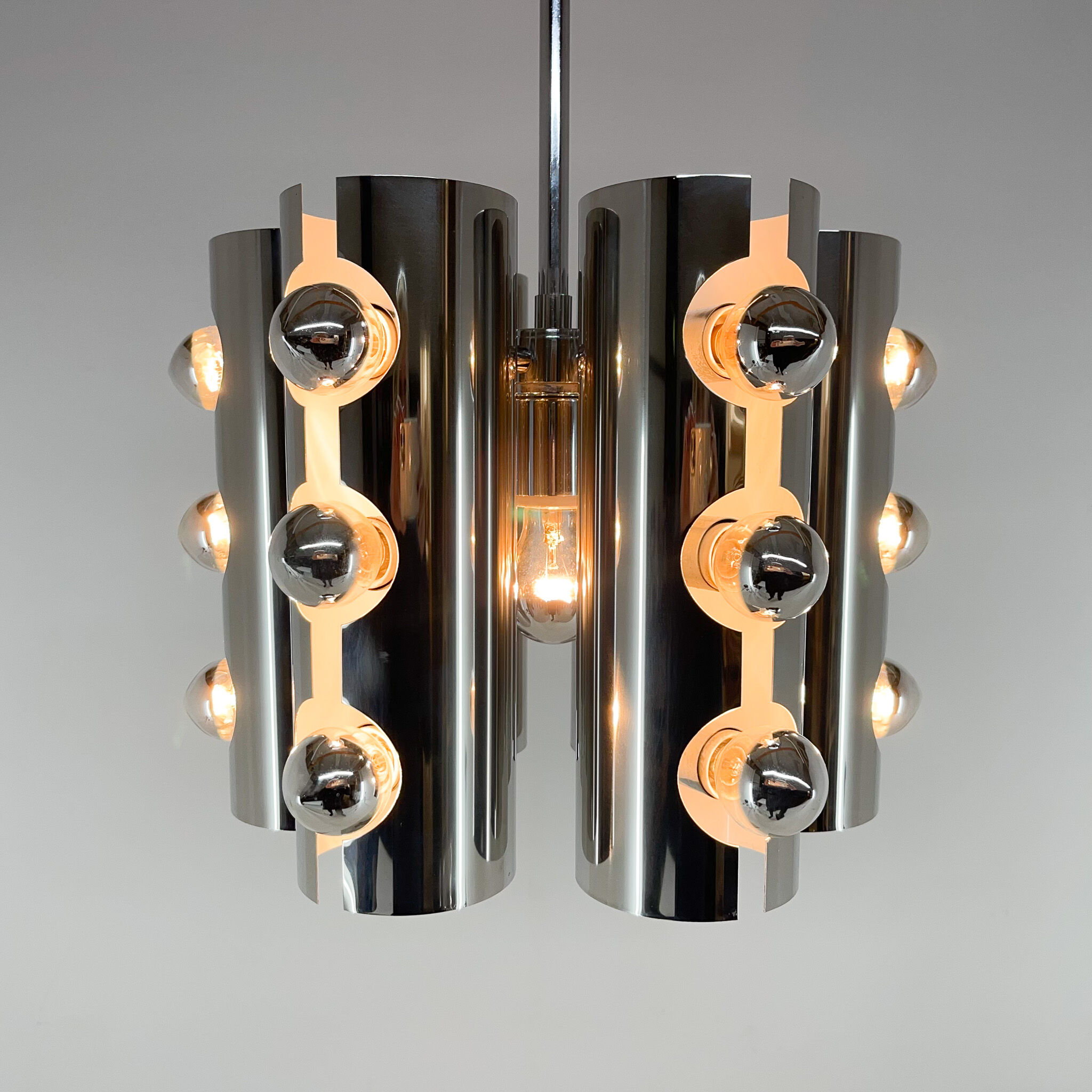 1960's italian chrom chandelier