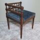 Fauteuil d'angle de style Louis XV assise velours
