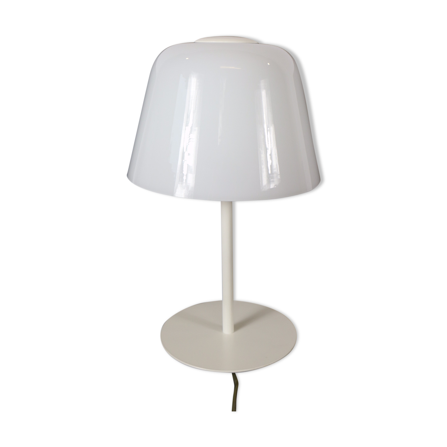 Vintage table lamp/ white bedside table, Leucos