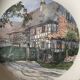 Obernai plate by henri loux sarreguemines earthenware factory