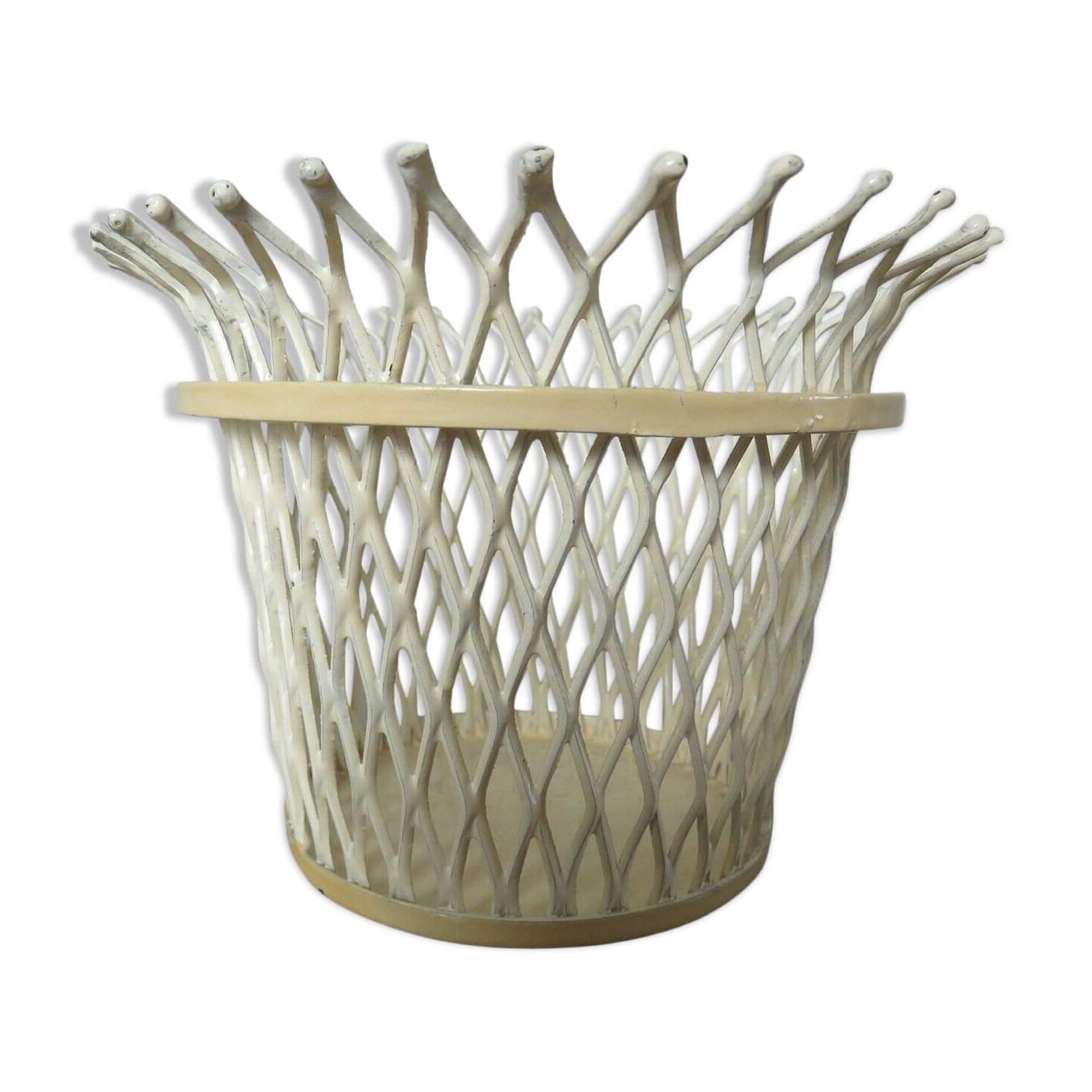 Mathieu Mategot pot cover in expanded metal from the 1950s