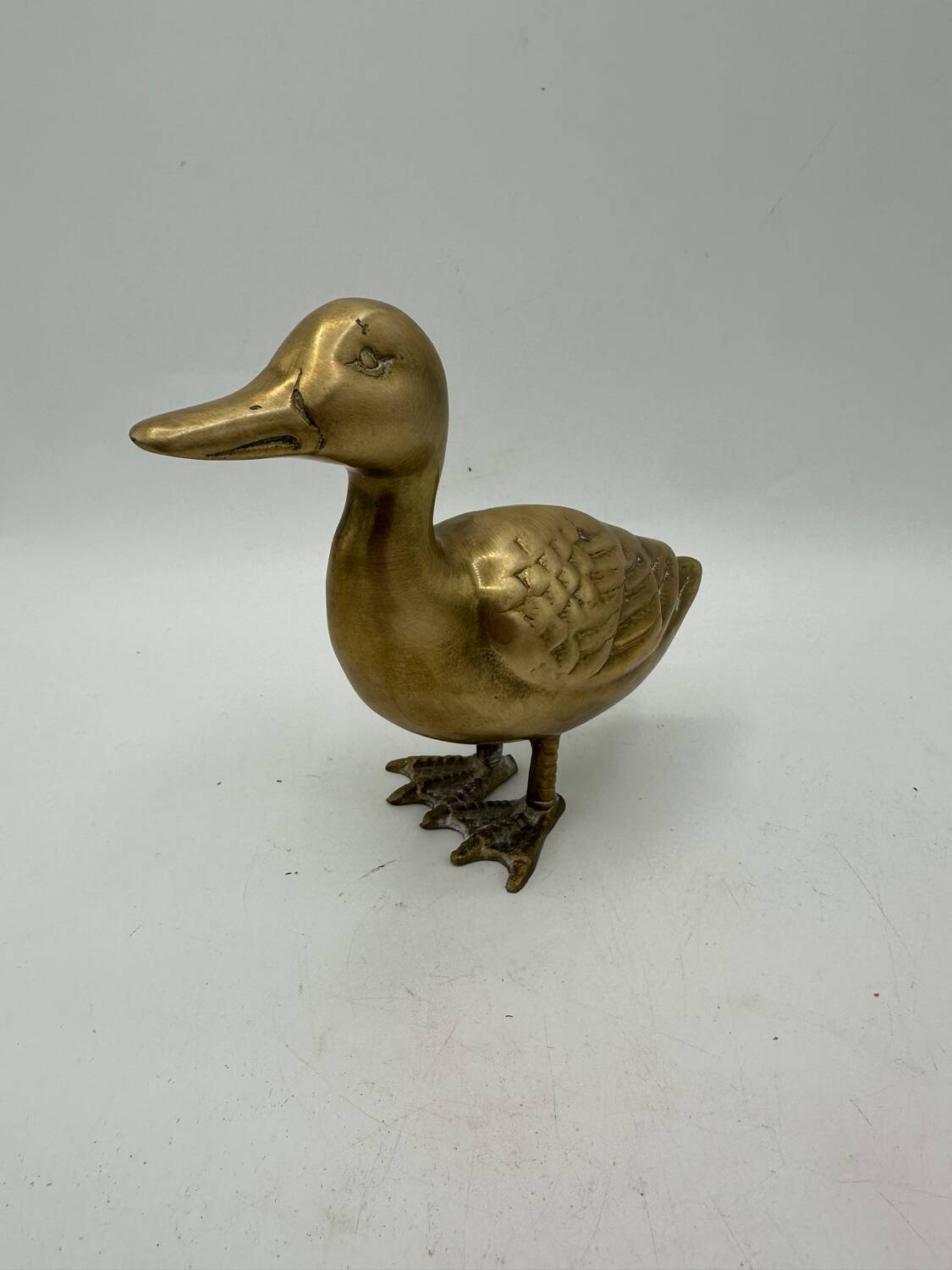 Vintage brass duck