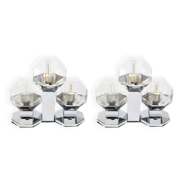 Pair of Two Wall Sconces by Motoko Ishii for Staff, Germany, 1970s