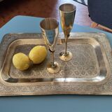 Rectangular gilded copper top