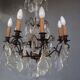 Hanging crystal chandelier and bronze 1900