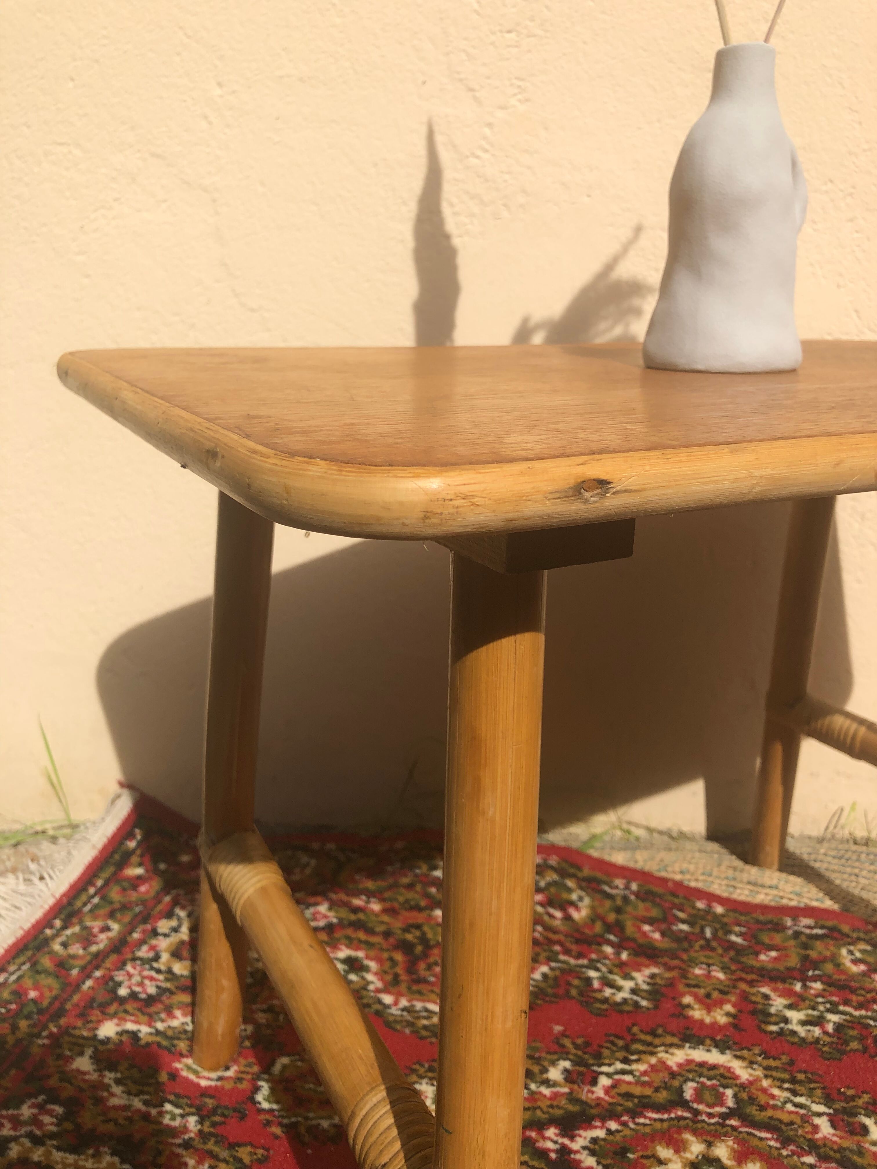 Vintage bamboo / rattan coffee table
