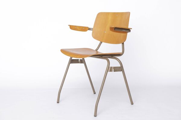 6 chaises empilables par Kho Liang Ie pour Car Katwijk, années 1950