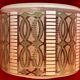 Lampe art deco verrerie émaillée à décor géométrique & d'arabesques