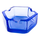Art Deco ashtray, blue crystal, Bohemia Moser, Czechoslovakia, 1930s