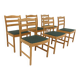 Set of 6 Scandinavian oak chairs, Sweden, 1960.