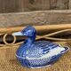Boîte canard céramique bleu