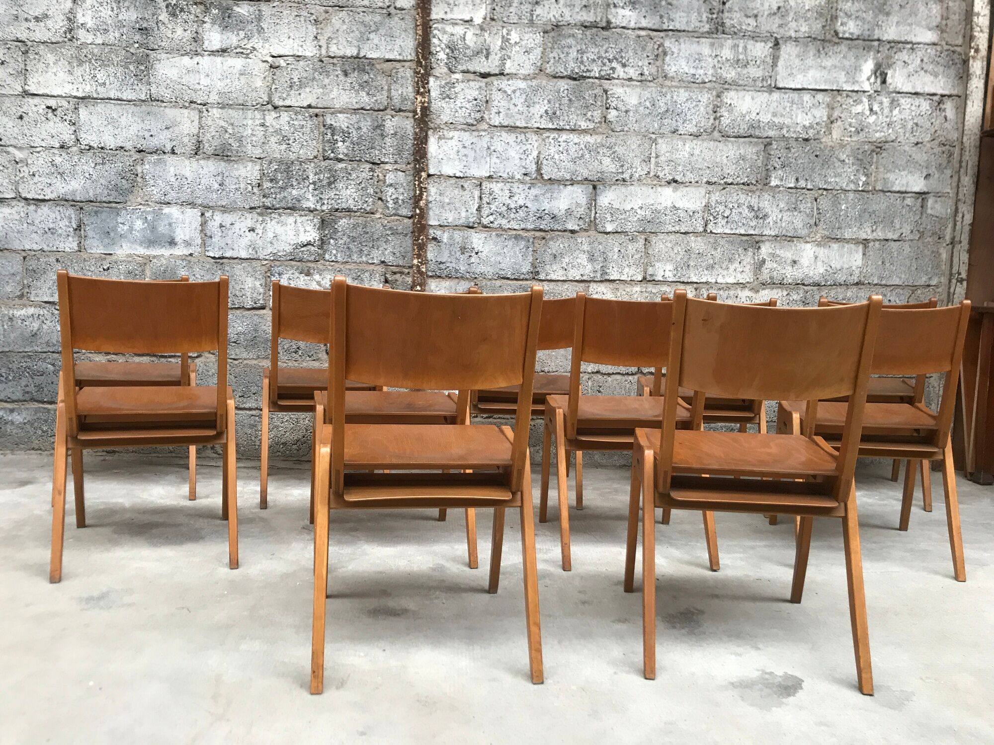 Series of 11 chairs 1950/1960
