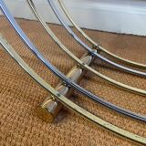 Gold and chrome metal coffee table, Belgo Chrom, 1970s