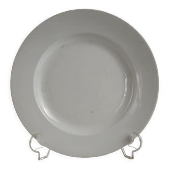 Semi-hollow round dish Thick porcelain XIXth