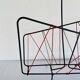 Vintage black metal magazine rack circa 19