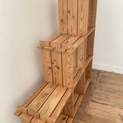 80's pine bookshelf