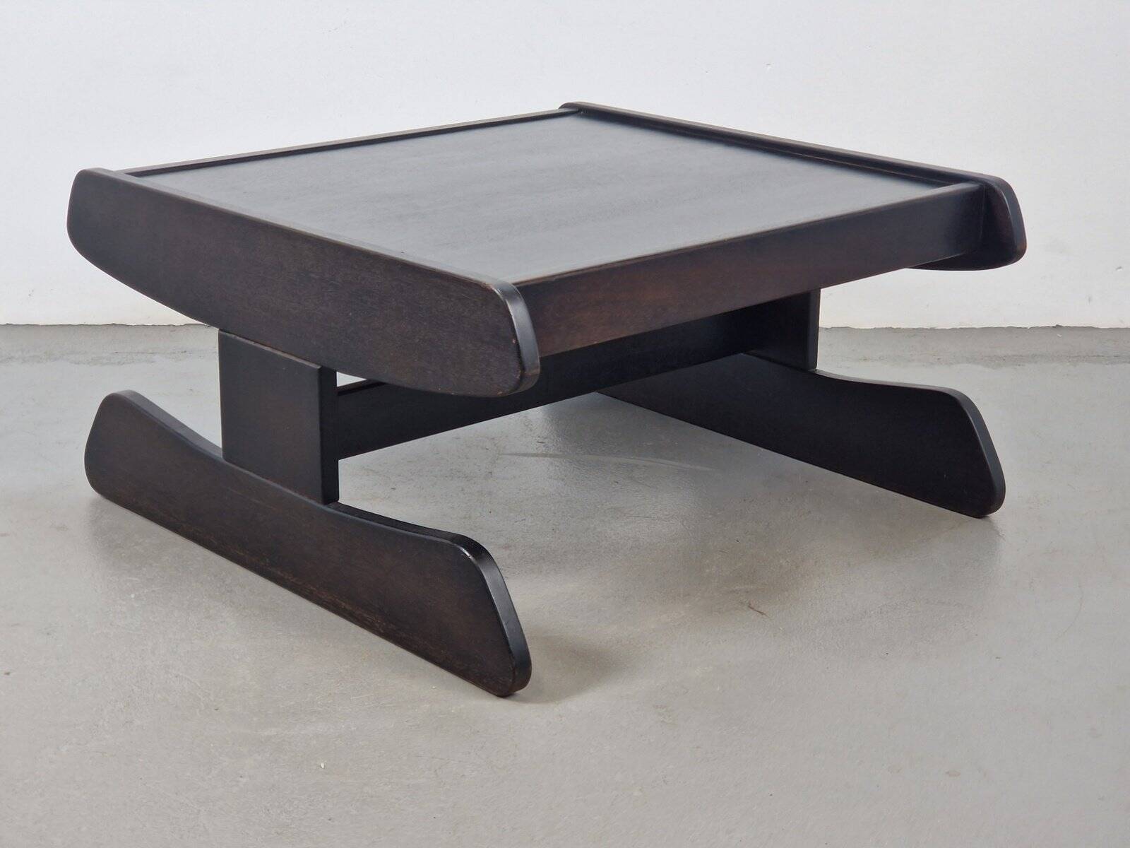 Postmodern Architectural Wooden Coffee Table, Germany, 1970s