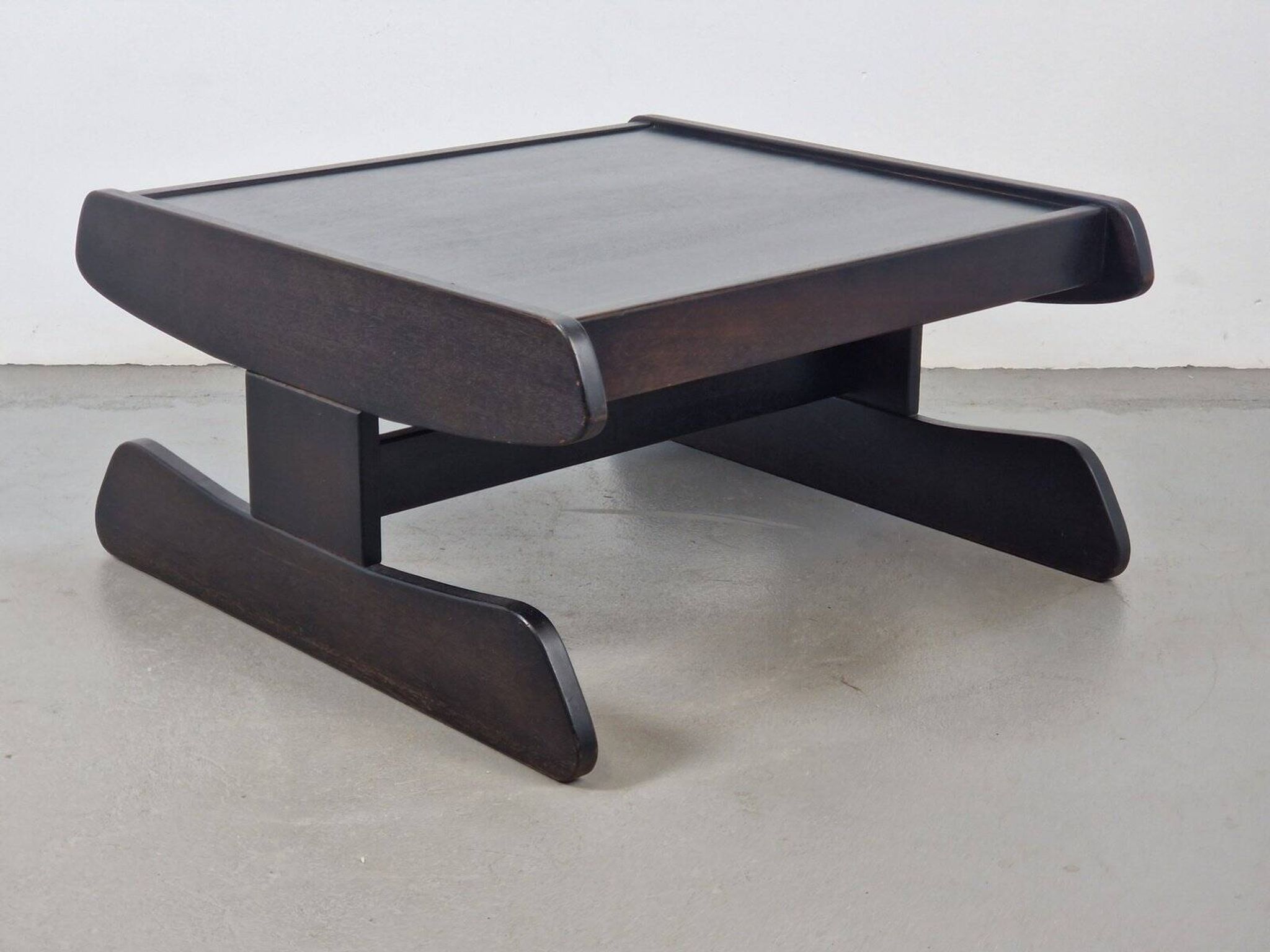 Postmodern Architectural Wooden Coffee Table, Germany, 1970s