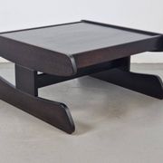 Postmodern Architectural Wooden Coffee Table, Germany, 1970s