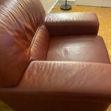 Pair of leather armchairs