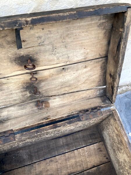 Old small wooden trunk