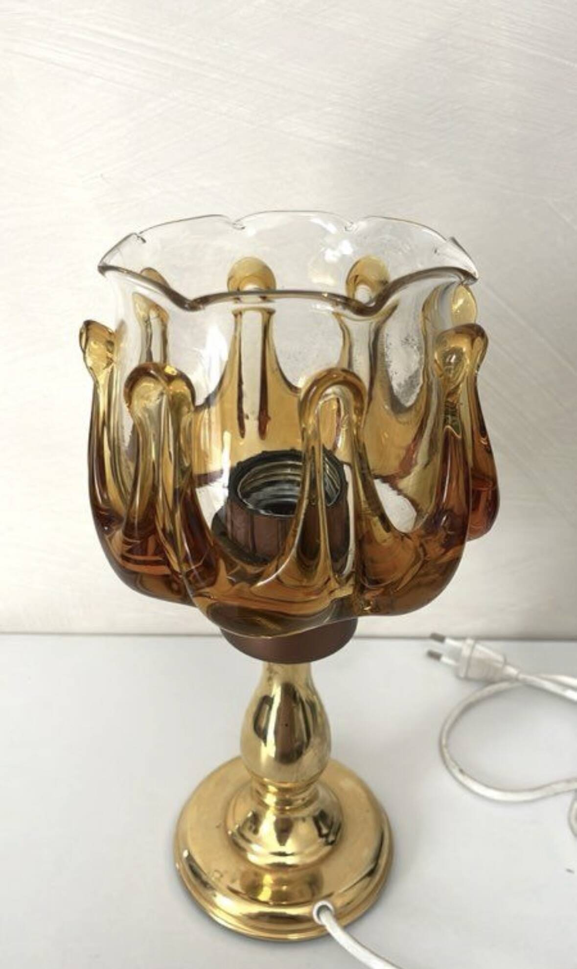 Vintage glass lamp Oberglas, Austria 1970s
