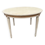 Louis XVI style round table in painted wood