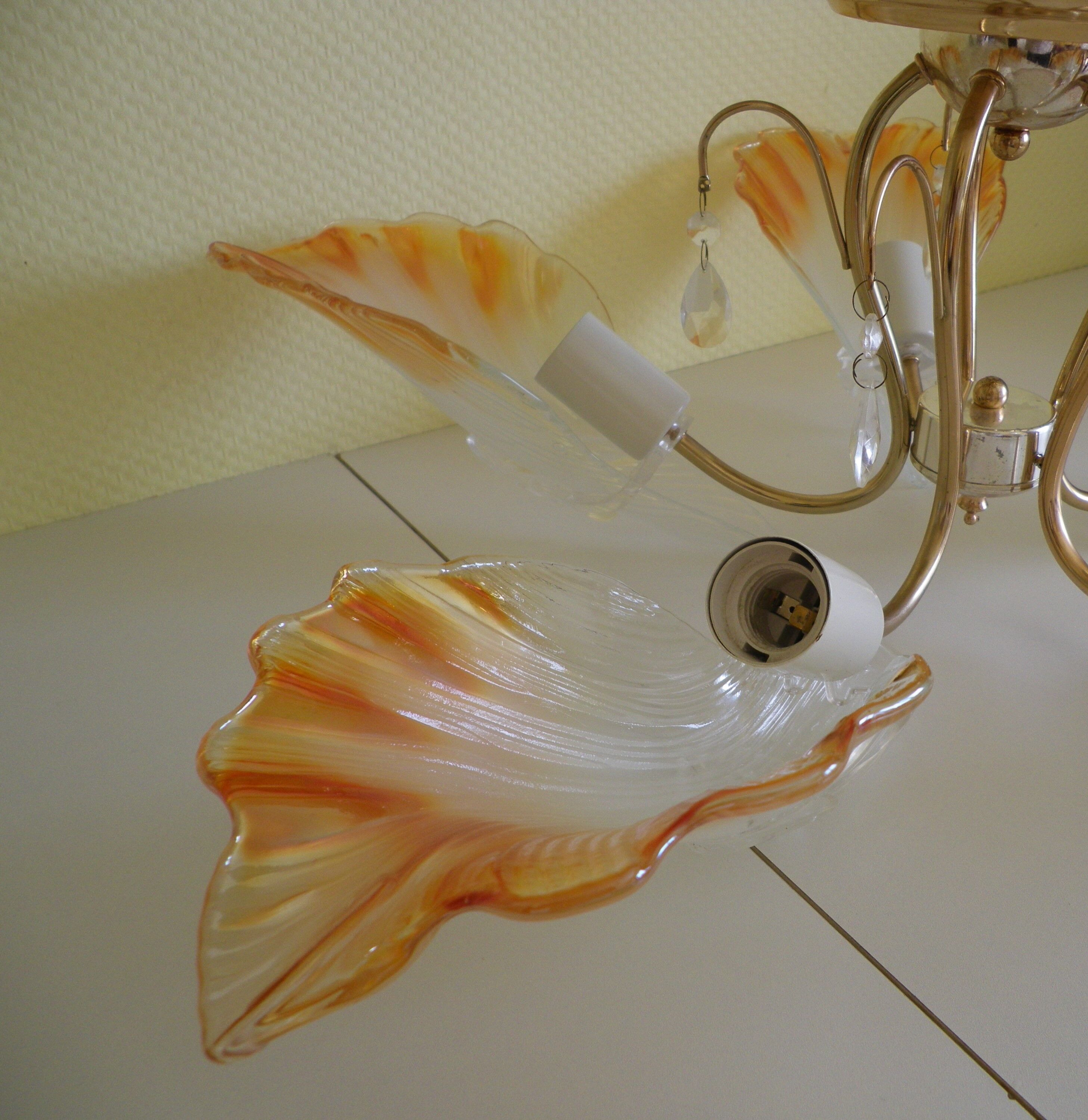 Chandelier to 5 branches art deco 1980