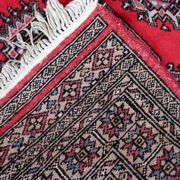 Vintage carpet uzbek bukhara handmade 92cm x 186cm 1970s
