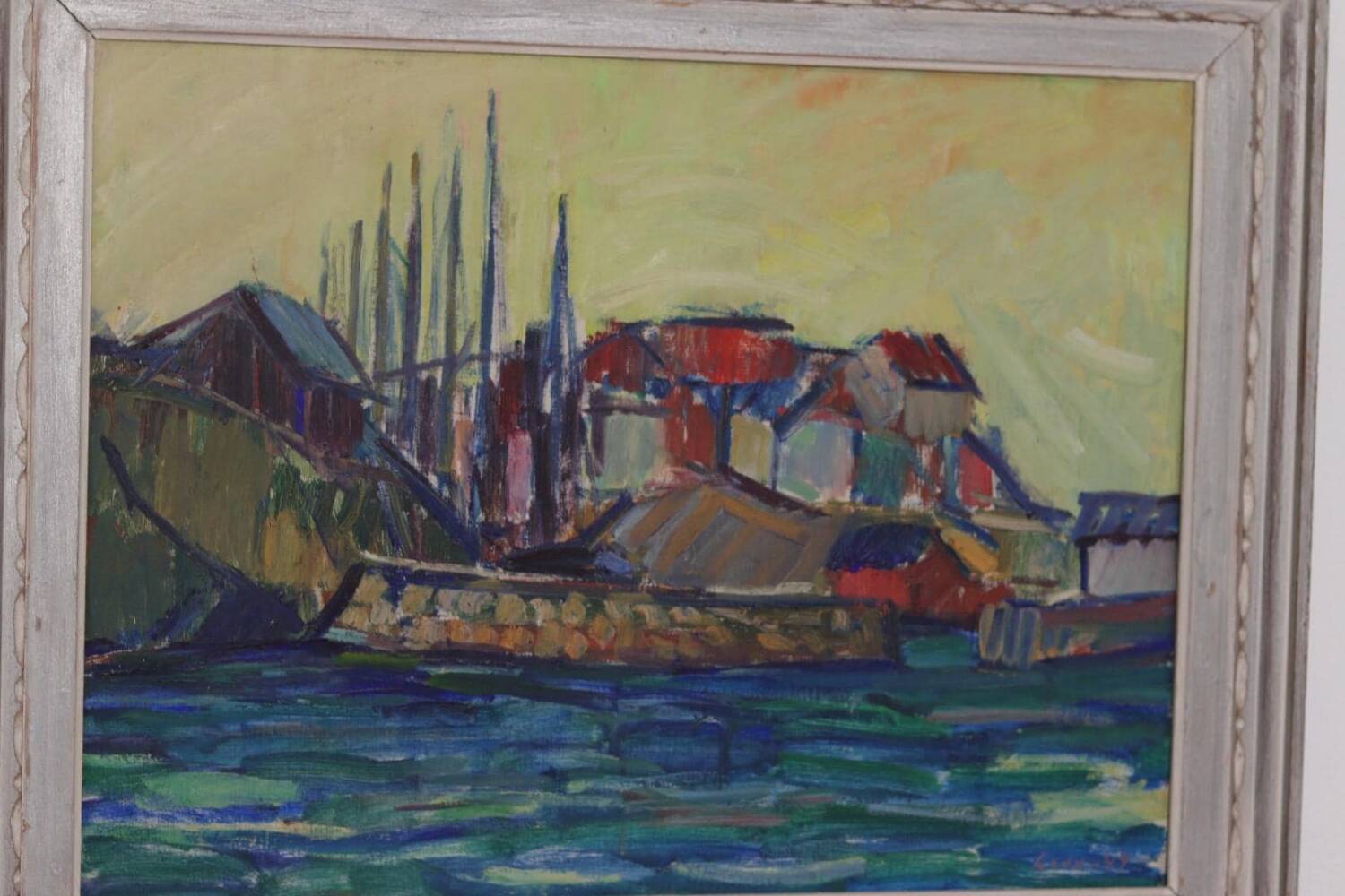 Huile sur toile originale – « Sapri, Italie » par Gunnar Ingemar Erixon