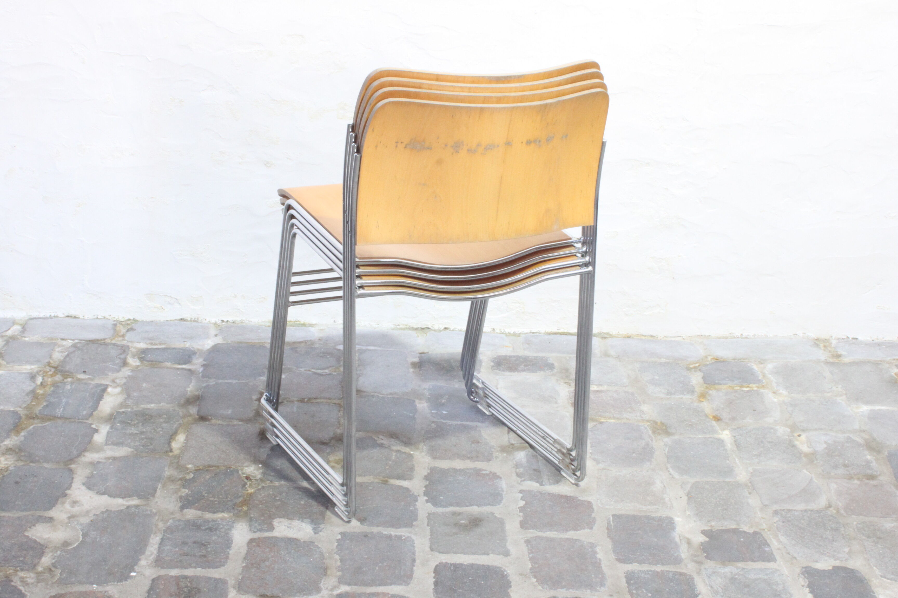 Model 40/4 stacking chairs by David Rowland for Howe, Denmark 1964
